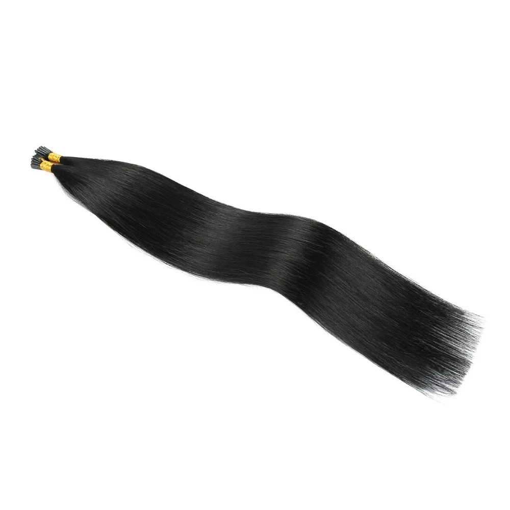 Human Hair I-Tip Extensions White Hair Keratin Bonded